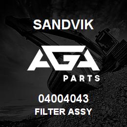 04004043 Sandvik FILTER ASSY | AGA Parts