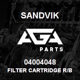 04004048 Sandvik FILTER CARTRIDGE R/B 04004031 RB | AGA Parts