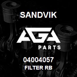04004057 Sandvik FILTER RB | AGA Parts