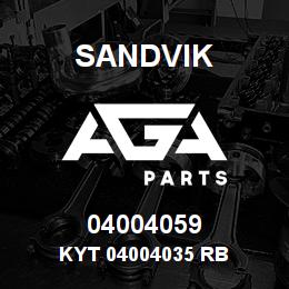 04004059 Sandvik KYT 04004035 RB | AGA Parts