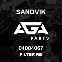 04004067 Sandvik FILTER RB | AGA Parts