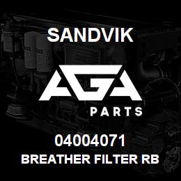 04004071 Sandvik BREATHER FILTER RB | AGA Parts