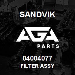 04004077 Sandvik FILTER ASSY | AGA Parts