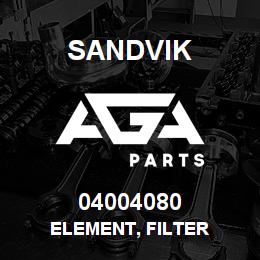 04004080 Sandvik ELEMENT, FILTER | AGA Parts