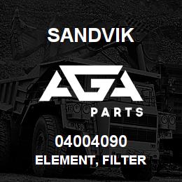 04004090 Sandvik ELEMENT, FILTER | AGA Parts