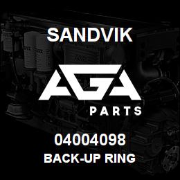 04004098 Sandvik BACK-UP RING | AGA Parts