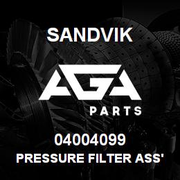 04004099 Sandvik PRESSURE FILTER ASS'Y T-TEXT! RB | AGA Parts