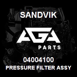 04004100 Sandvik PRESSURE FILTER ASSY | AGA Parts