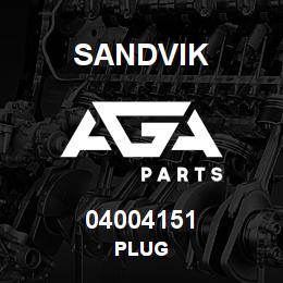 04004151 Sandvik PLUG | AGA Parts
