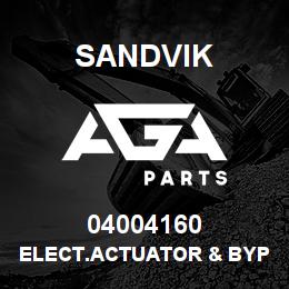 04004160 Sandvik ELECT.ACTUATOR & BYPASS | AGA Parts