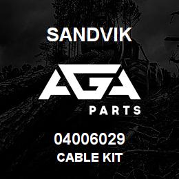 04006029 Sandvik CABLE KIT | AGA Parts