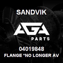 04019848 Sandvik FLANGE *NO LONGER AVAILABLE | AGA Parts