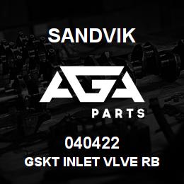 040422 Sandvik GSKT INLET VLVE RB | AGA Parts