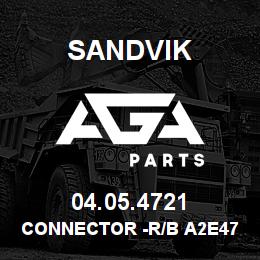 04.05.4721 Sandvik CONNECTOR -R/B A2E4721-5-4S | AGA Parts