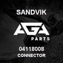 04118008 Sandvik CONNECTOR | AGA Parts