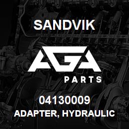 04130009 Sandvik ADAPTER, HYDRAULIC | AGA Parts