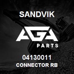 04130011 Sandvik CONNECTOR RB | AGA Parts