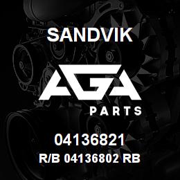 04136821 Sandvik R/B 04136802 RB | AGA Parts