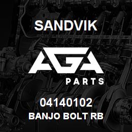 04140102 Sandvik BANJO BOLT RB | AGA Parts