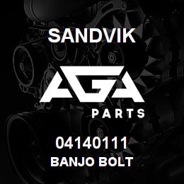 04140111 Sandvik BANJO BOLT | AGA Parts
