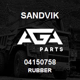 04150758 Sandvik RUBBER | AGA Parts