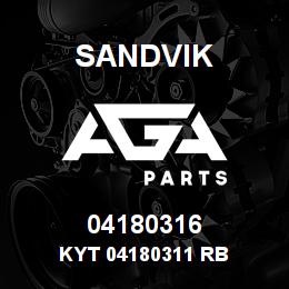 04180316 Sandvik KYT 04180311 RB | AGA Parts
