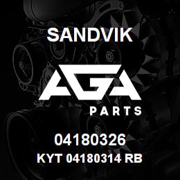 04180326 Sandvik KYT 04180314 RB | AGA Parts