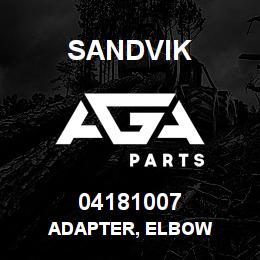 04181007 Sandvik ADAPTER, ELBOW | AGA Parts