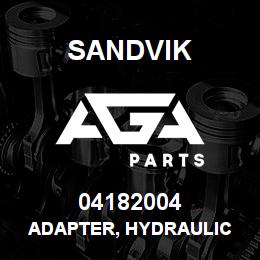 04182004 Sandvik ADAPTER, HYDRAULIC | AGA Parts