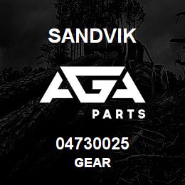 04730025 Sandvik GEAR | AGA Parts