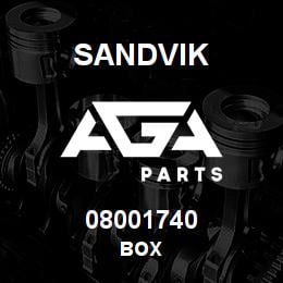 08001740 Sandvik BOX | AGA Parts