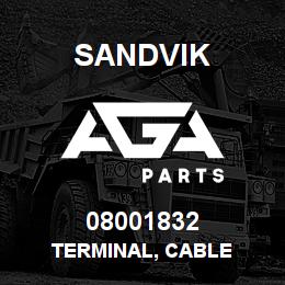 08001832 Sandvik TERMINAL, CABLE | AGA Parts