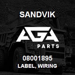 08001895 Sandvik LABEL, WIRING | AGA Parts