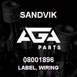 08001896 Sandvik LABEL, WIRING | AGA Parts