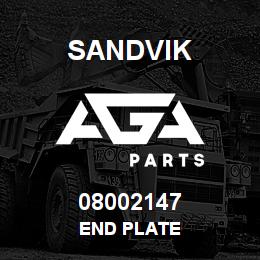 08002147 Sandvik END PLATE | AGA Parts