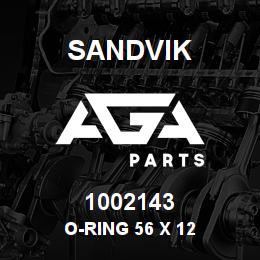 1002143 Sandvik O-RING 56 X 12 | AGA Parts