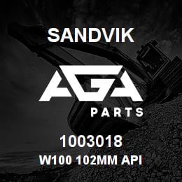 1003018 Sandvik W100 102MM API | AGA Parts