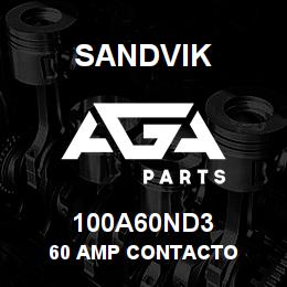 100A60ND3 Sandvik 60 AMP CONTACTO | AGA Parts