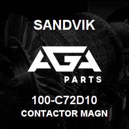 100-C72D10 Sandvik CONTACTOR MAGN | AGA Parts