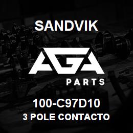 100-C97D10 Sandvik 3 POLE CONTACTO | AGA Parts