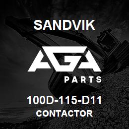 100D-115-D11 Sandvik CONTACTOR | AGA Parts