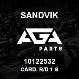 10122532 Sandvik CARD, R/D 1 S | AGA Parts