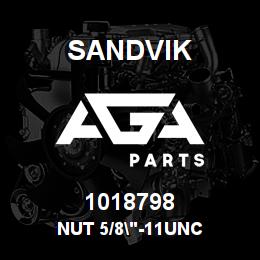 1018798 Sandvik NUT 5/8"-11UNC | AGA Parts