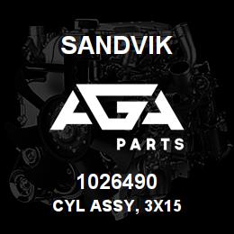 1026490 Sandvik CYL ASSY, 3X15 | AGA Parts