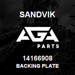 14166908 Sandvik BACKING PLATE | AGA Parts