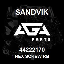 44222170 Sandvik HEX SCREW RB | AGA Parts