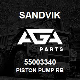 55003340 Sandvik PISTON PUMP RB | AGA Parts