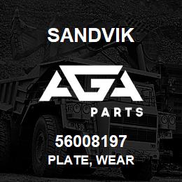 56008197 Sandvik PLATE, WEAR | AGA Parts