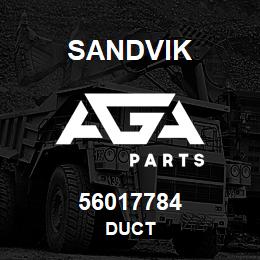 56017784 Sandvik DUCT | AGA Parts