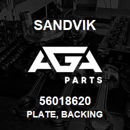 56018620 Sandvik PLATE, BACKING | AGA Parts